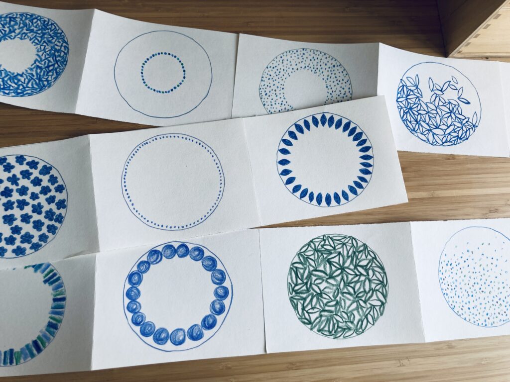 Dessins études de motifs pour les céramiques de Martha Stahlkopf