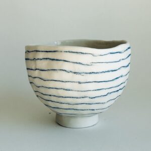 Petit bol en porcelaine – Motif rayures horizontales