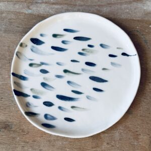 Assiette à dessert – Motif vagues