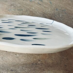 Assiette à dessert – Motif vagues