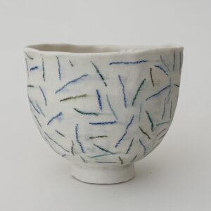 Petit bol en porcelaine – Motif petits traits de crayon