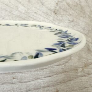 Assiette à dessert – Motif couronne de feuilles